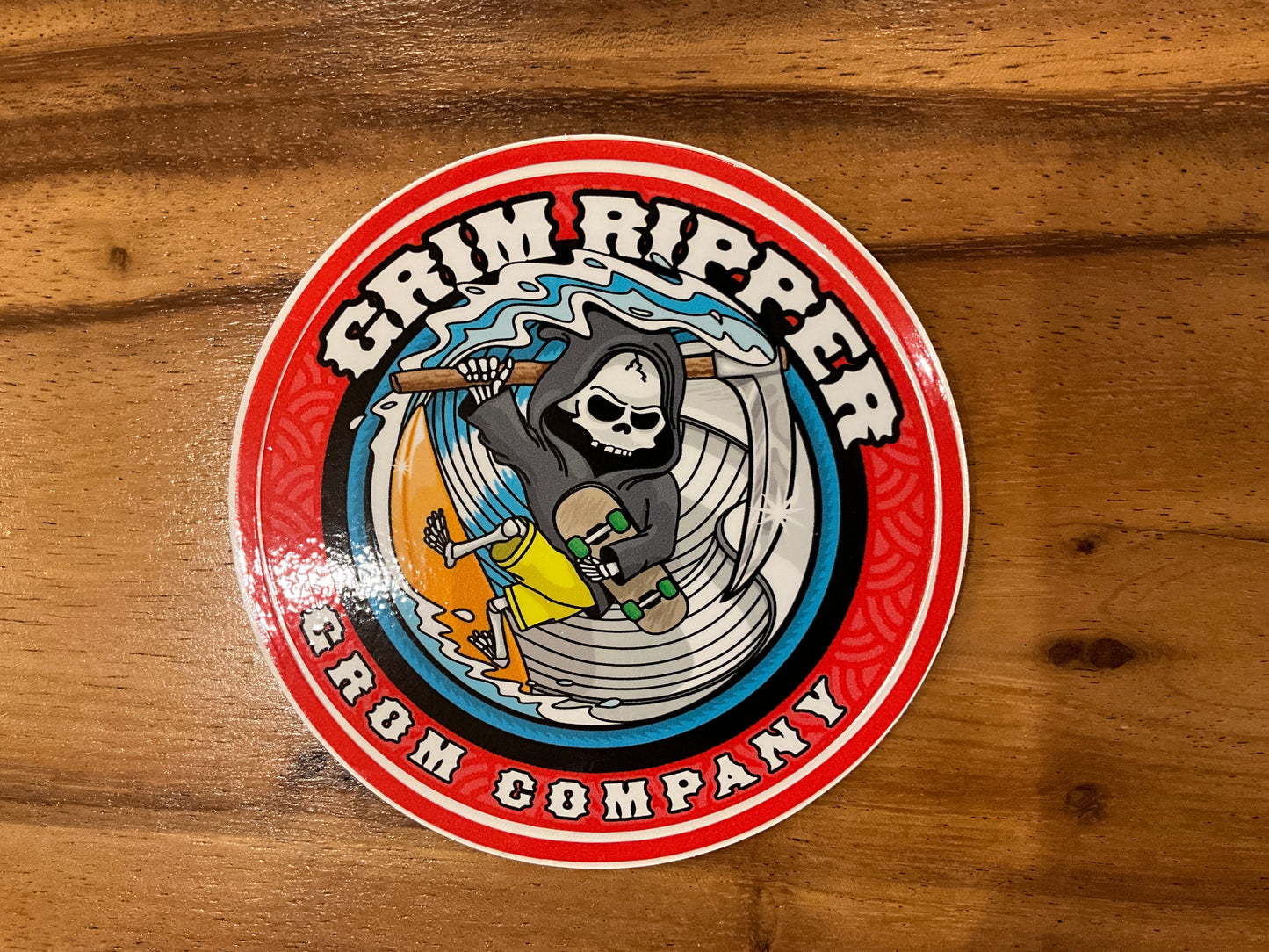 Grim Ripper Sticker (4”)