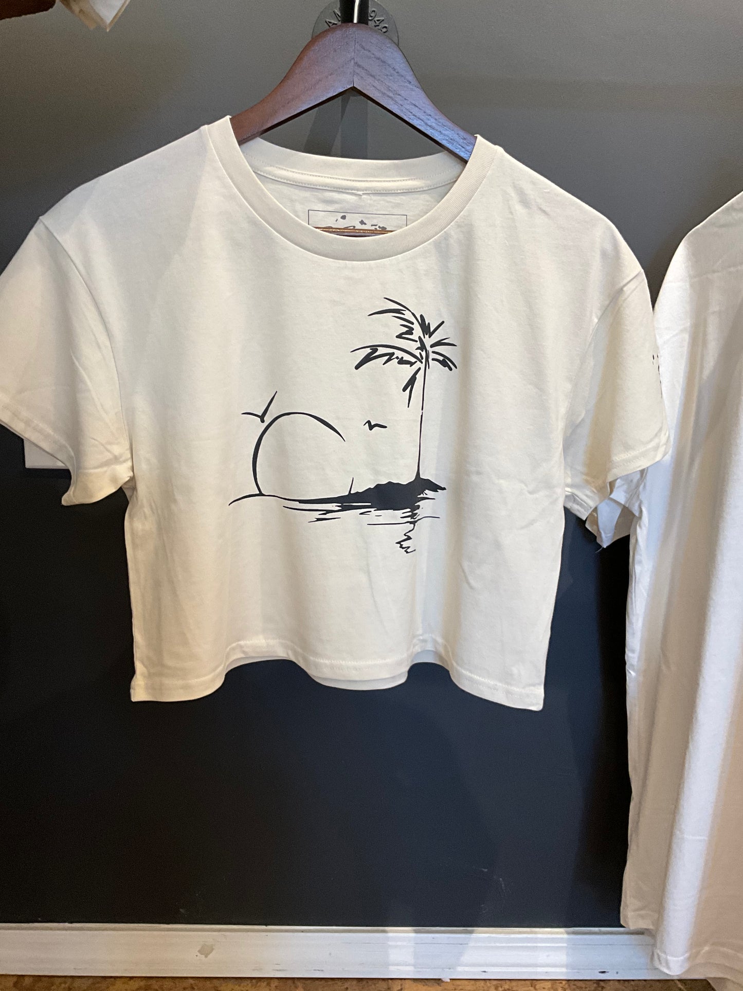 Women’s Crop Sunset Palm