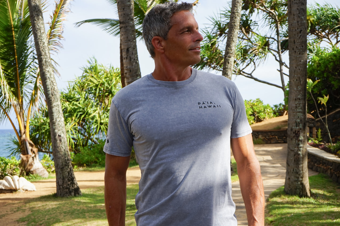 Men’s Distressed Paia Out Back Shirt (Moss/Slate)